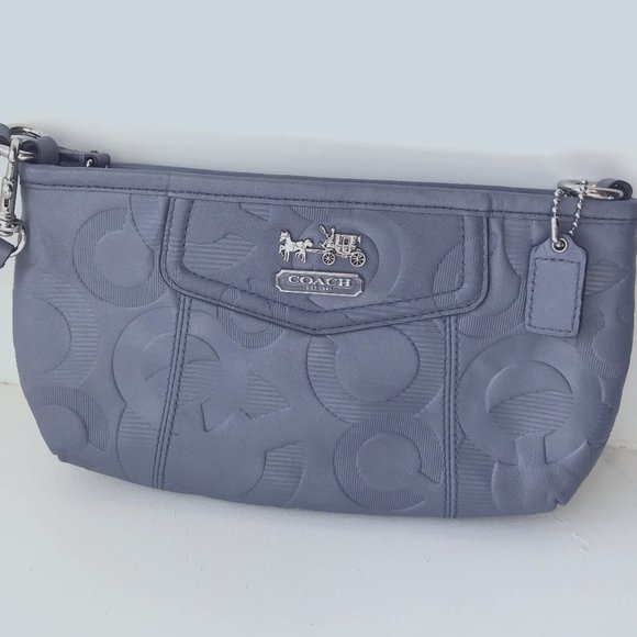 Coach Madison Embossed Wisteria Leather Clutch